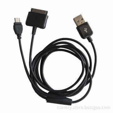 USB 3.5mm Aux Audio Data Sync Power Charger Cable/Dock Connector for iPhone 4S/4/3GS